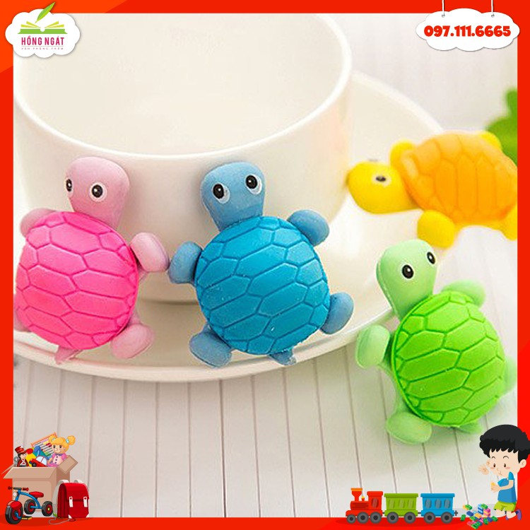 Tẩy bút chì hình rùa lớn, đồ dùng học tập dễ thương gôm tẩy cute giá rẻ làm quà tặng học sinh văn phòng phẩm T11