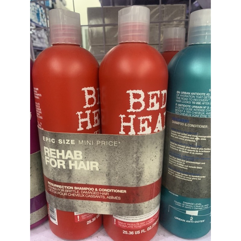 Cặp gội xả Tigi Bed Head # đỏ, tím, xanh dương. chuẩn UK fake đền 100 lần
