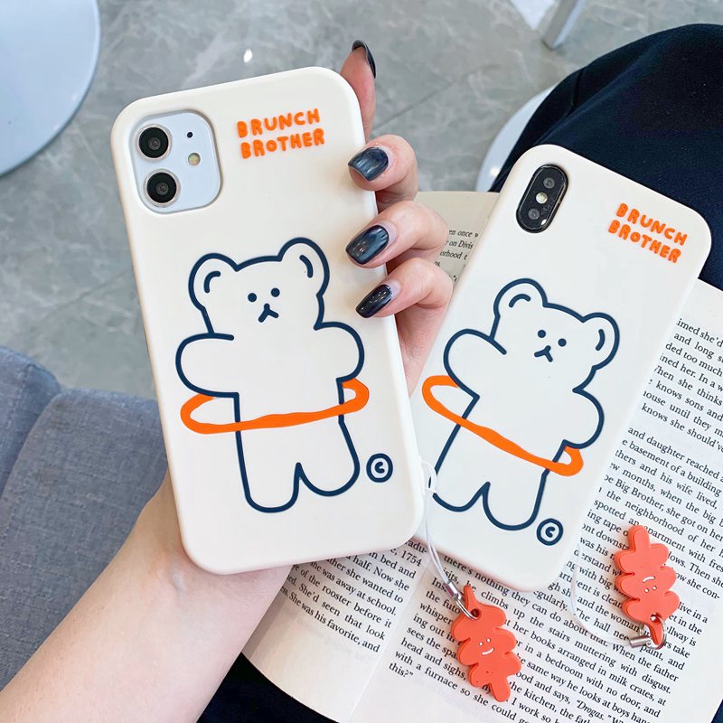 Ốp điện thoại từ silicon mềm in hình gấu cho iPhone 11 Pro Max X XS XR XS Max 6 7 8 Plus | BigBuy360 - bigbuy360.vn