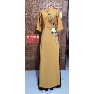 Áo dài lụa nhật kết hoa