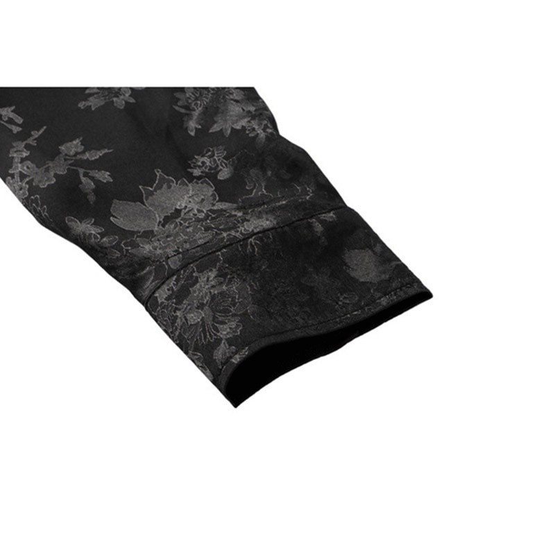 Áo Sơ Mi Nam Dài Tay Cổ Bẻ Màu Đen Trơn Thời Trang