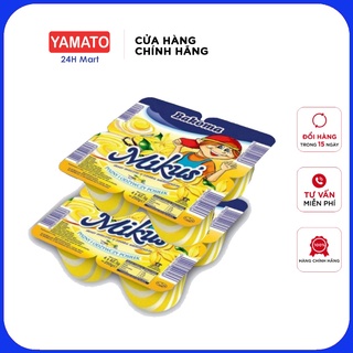 Vỉ 4 hộp Váng sữa MIKUS xuất xứ Ba Lan vị vani - Socola 60g [DATE T8/ 2022]