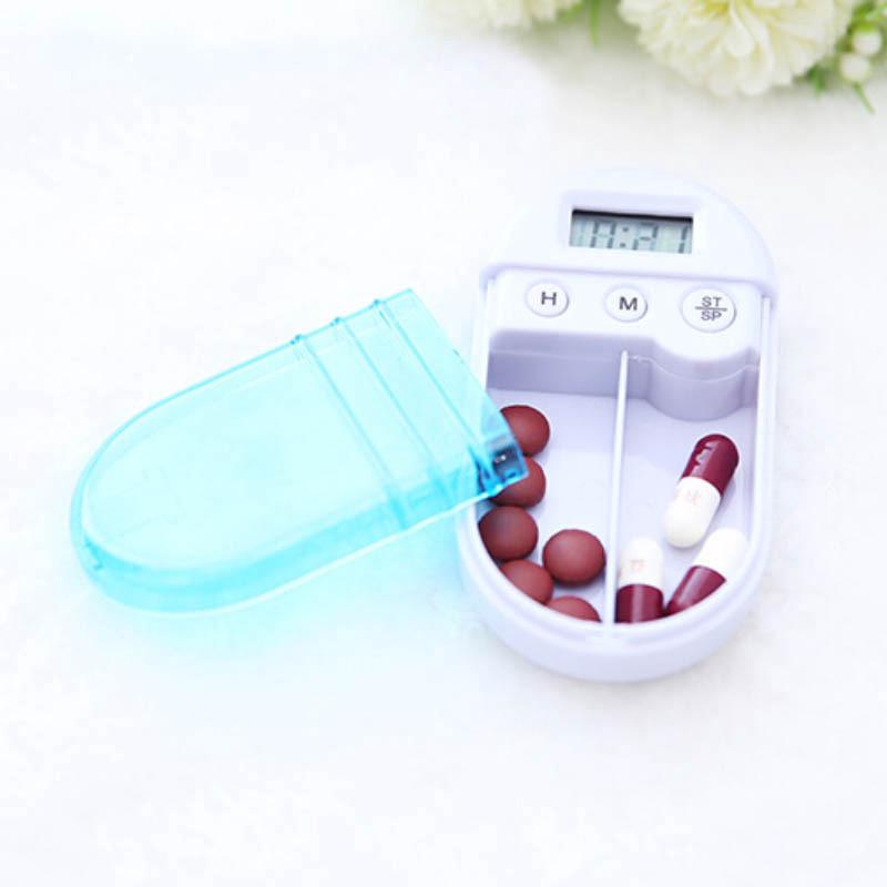 Hộp đựng thuốc có đồng hồ báo giờ uống thuốc kích cỡ bỏ túi