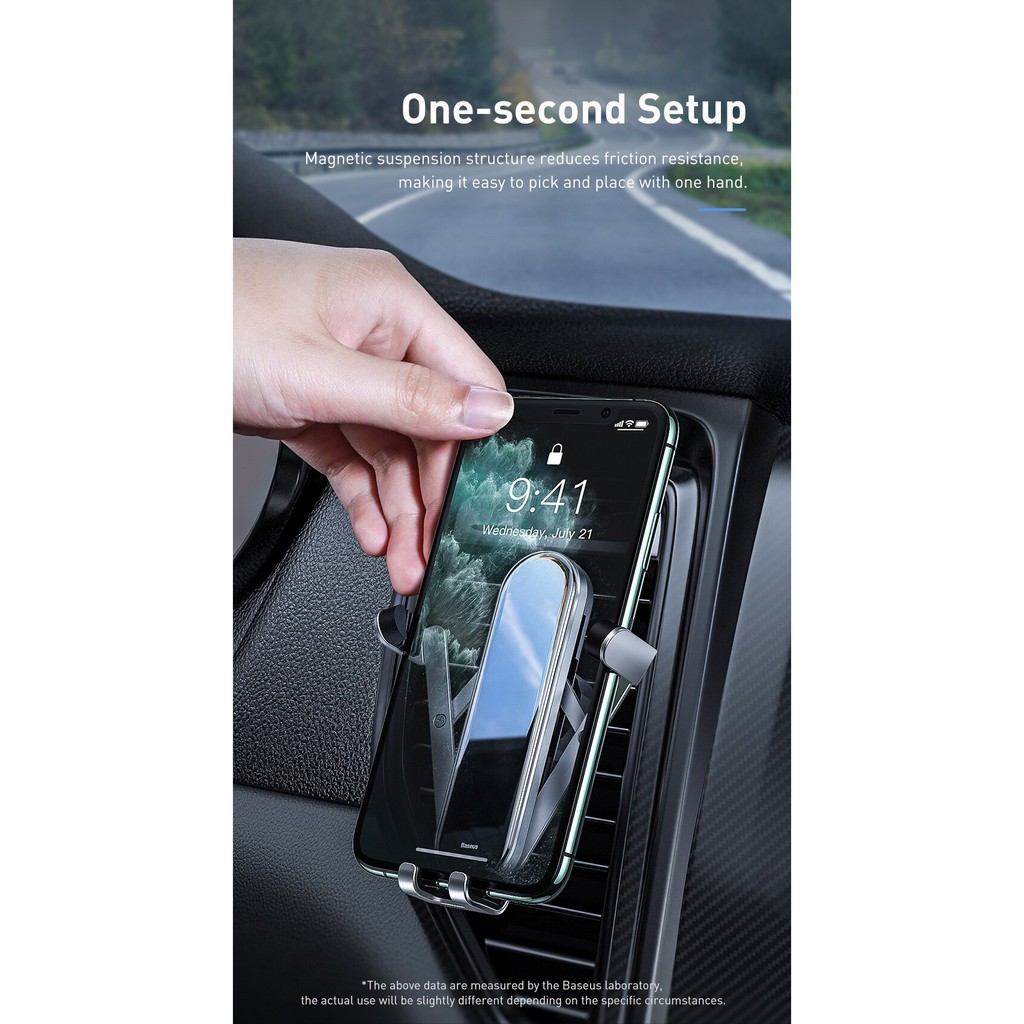 Giá đỡ điện thoại trên xe hơi Baseus SUYL-QE01/0S Penguin gravity phone holder | BigBuy360 - bigbuy360.vn