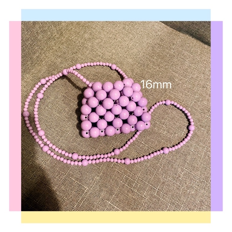 Túi tote mini đính hạt màu cầu vồng xinh xắn