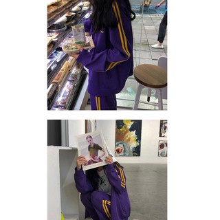 [ORDER] SET ĐỒ THỂ THAO SỌC DÀI TÍM ULZZANG SIÊU CHẤT