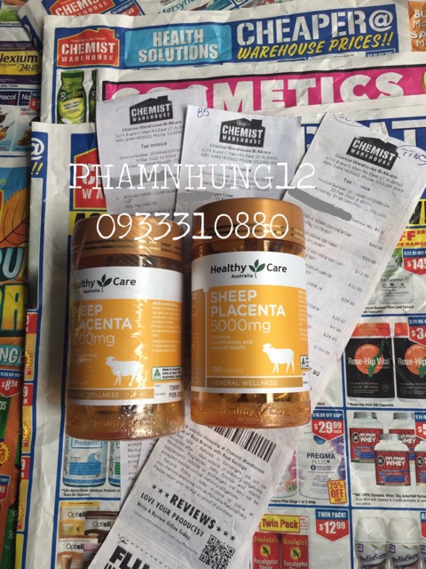 Nhau Thai Cừu Healthy Care 5000mg 100 Viên Của Úc. | BigBuy360 - bigbuy360.vn
