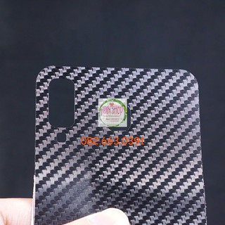 Miếng dán mặt lưng skin carbon Samsung Galaxy A8 Star/ A9 Star trong 3D, đen