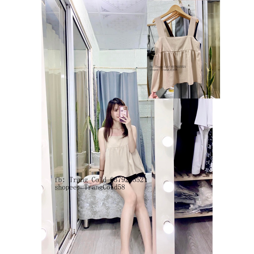 Áo 2 Dây Baby Doll (Ảnh thật shop tự chụp )