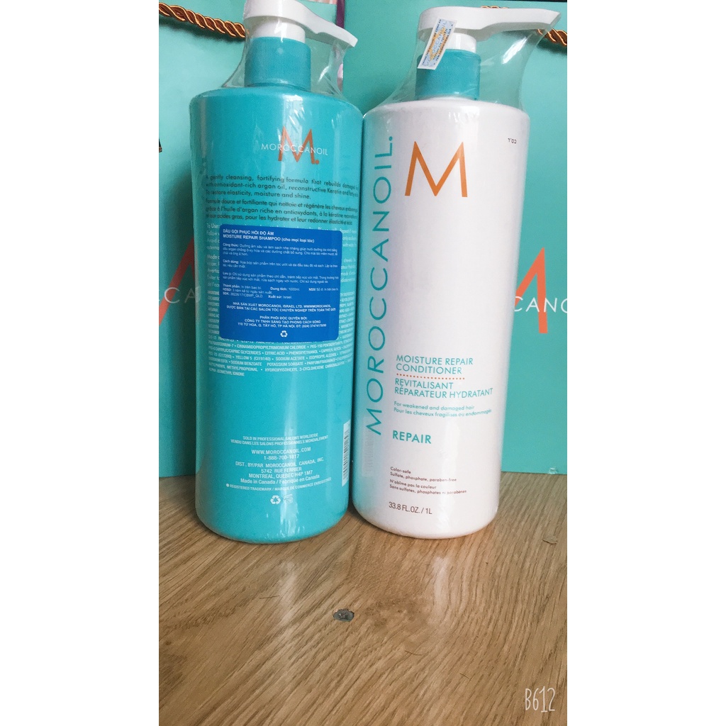 Cặp dầu gội xả mềm mượt maroc 1000ml hương thơm mềm mượt