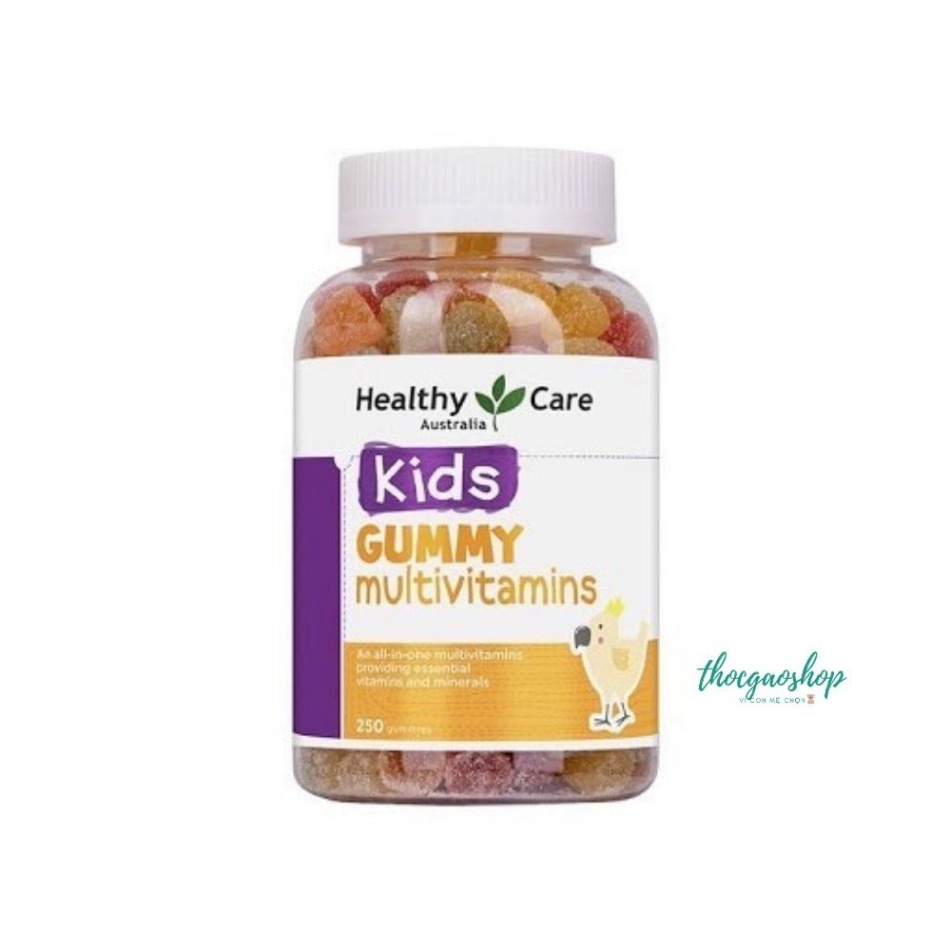 Kẹo dẻo Kids Gummy Multivitamin và Kids Gummy Omega 3 200v chính hãng Healthy Care Úc