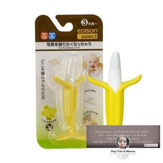 Gặm nướu hình quả chuối nội địa Nhật Bản chính hãng Edison cho bé 3m+