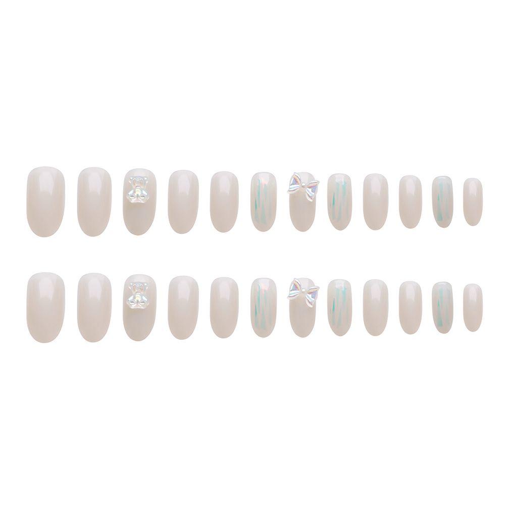 WATTLE Bộ 24 Móng Tay Giả Che Phủ Toàn Diện Tháo Rời Được