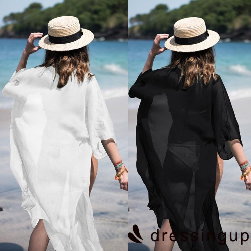 FREESHIP ĐƠN 99K_ Áo choàng Bikini chất Chiffon thiết kế đơn giản thanh lịch