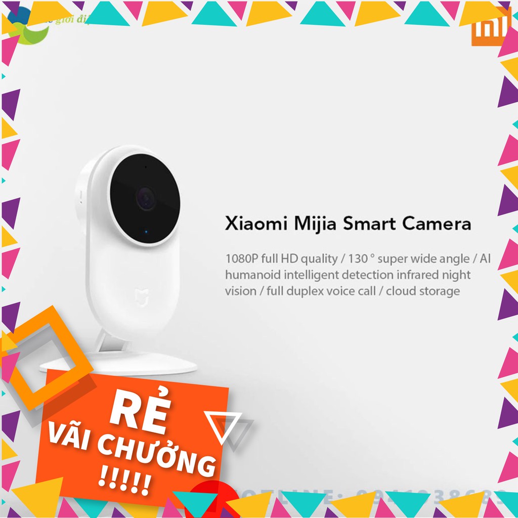 [SALE] [Bản quốc tế] Camera IP giám sát thông minh Xiaomi Mijia 1080P góc 130 độ - Bảo hành 12 tháng - Shop Thế Giới Điệ