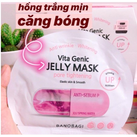 [Mẫu Mới auth] (Màu Hồng) Mặt Nạ Banobagi Vita Genic Jelly Mask 30g ( miếng )