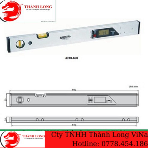 Thước thủy điện tử Insize 4910-600 (600mm)