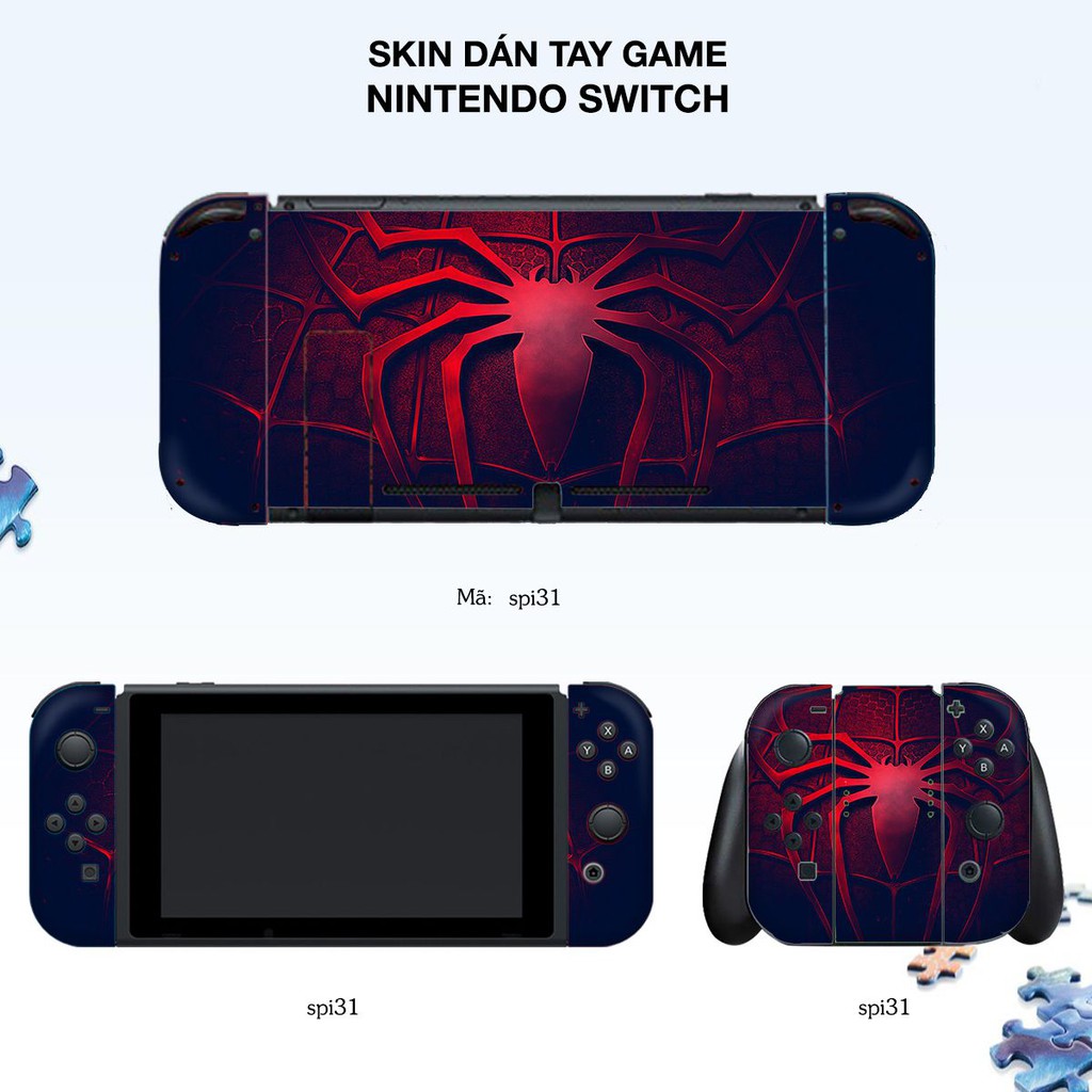 Skin dán máy Nintendo Switch in hình Supermen Người nhện Siêu Đẹp [ Nhiều Hình ]