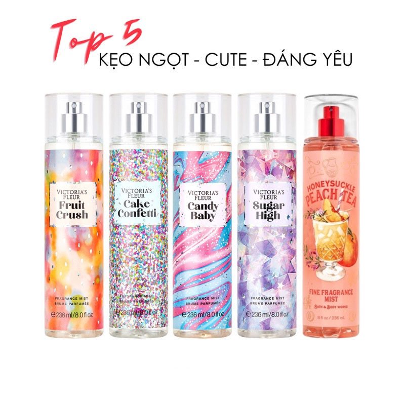[VICTORIA FLEUR] Xịt Thơm BODY MIST,Xịt Thơm Toàn Thân Nội Địa Trung 236ml