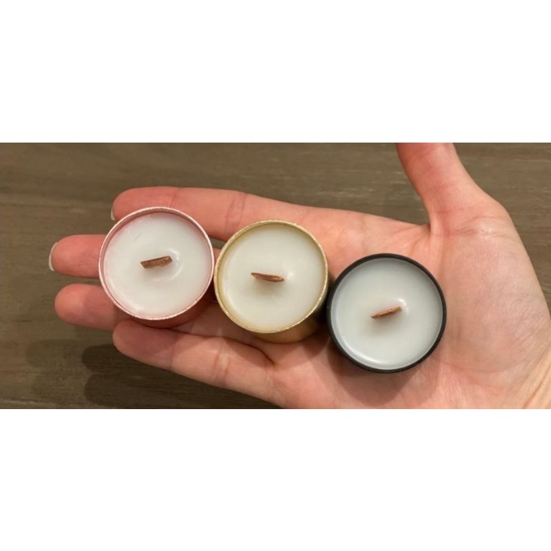 9293nguyenlieu - 4 Bộ Tim/Bấc GỖ làm dành cho 4 Nến Tealight (Không kèm tealight) - 9293store