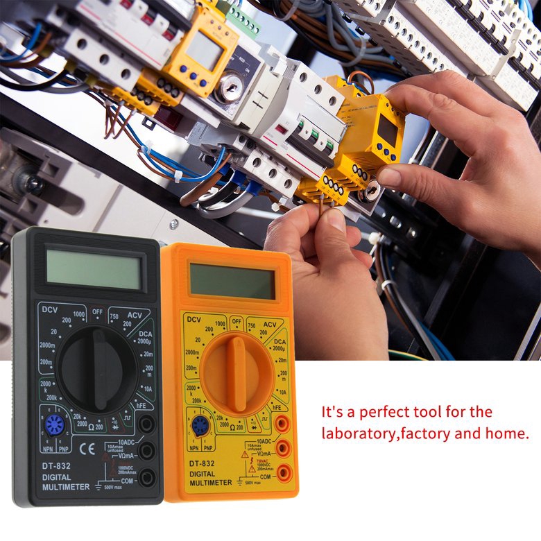 Đồng hồ kiểm tra vạn năng kỹ thuật số mini PK DT-832 AC/DC Volt Amp Ohm Diode hFE tiện lợi