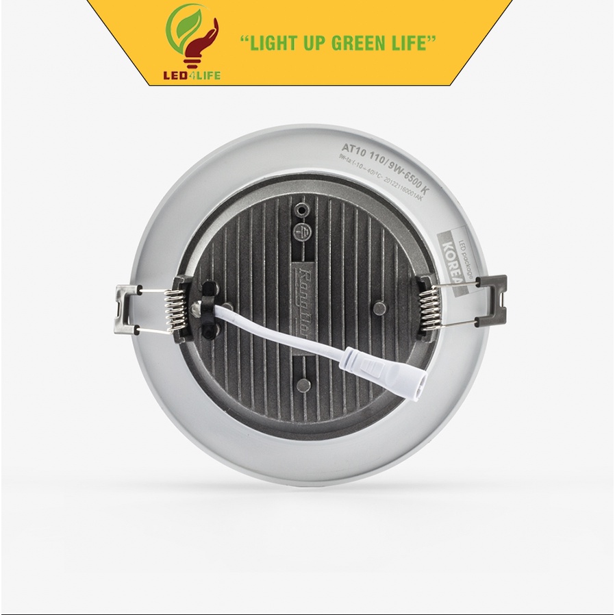 Đèn LED Downlight âm trần Rạng Đông AT10 (Viền Vàng-bạc)