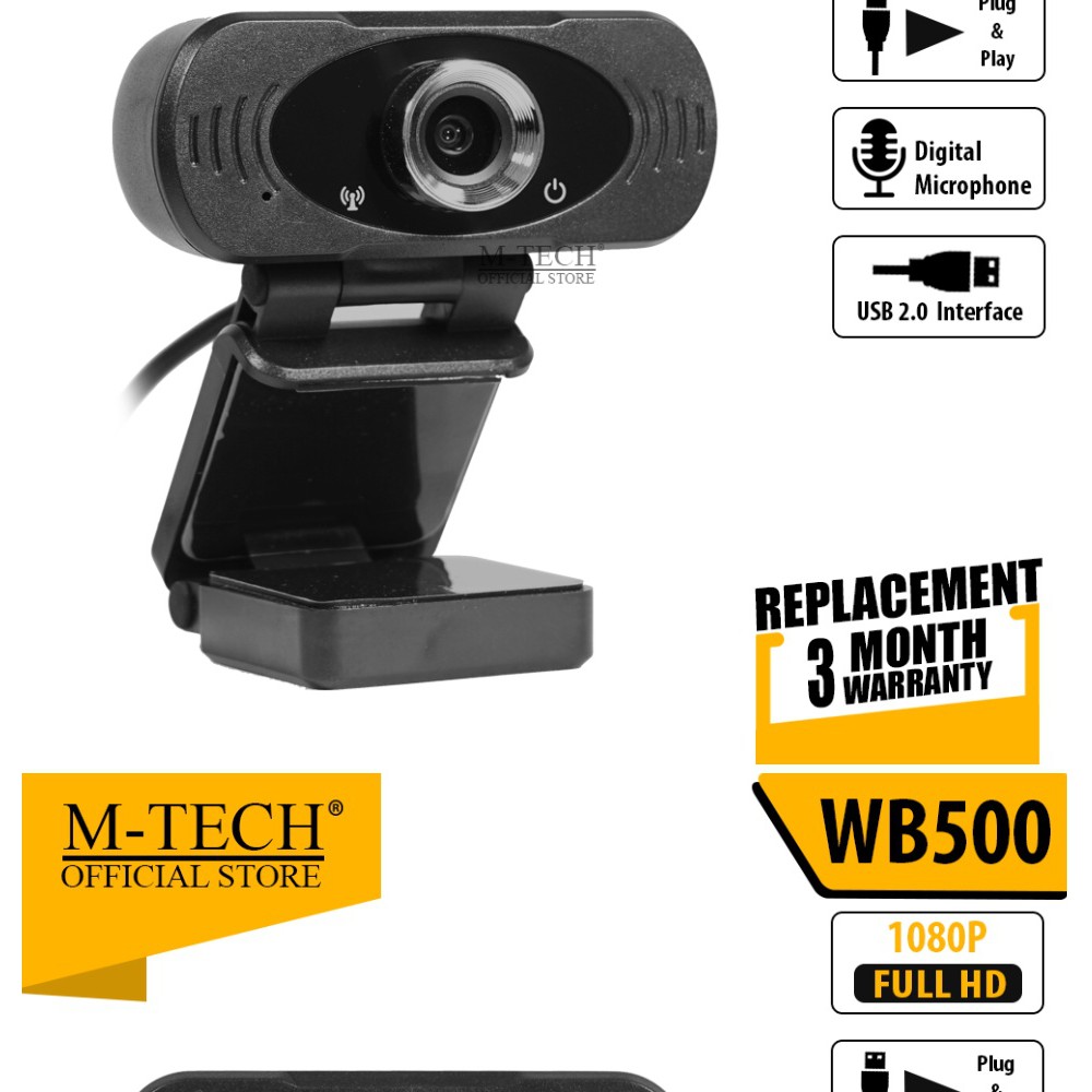 Webcam M-tech Wb500 Full Hd 1080p Kèm Micro | BigBuy360 - bigbuy360.vn