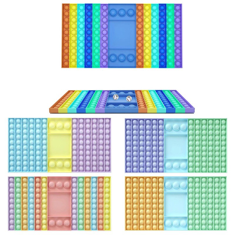 Bàn cờ Cheese Board Pop It kèm xúc xắc cho bé - Popit 2 người chơi