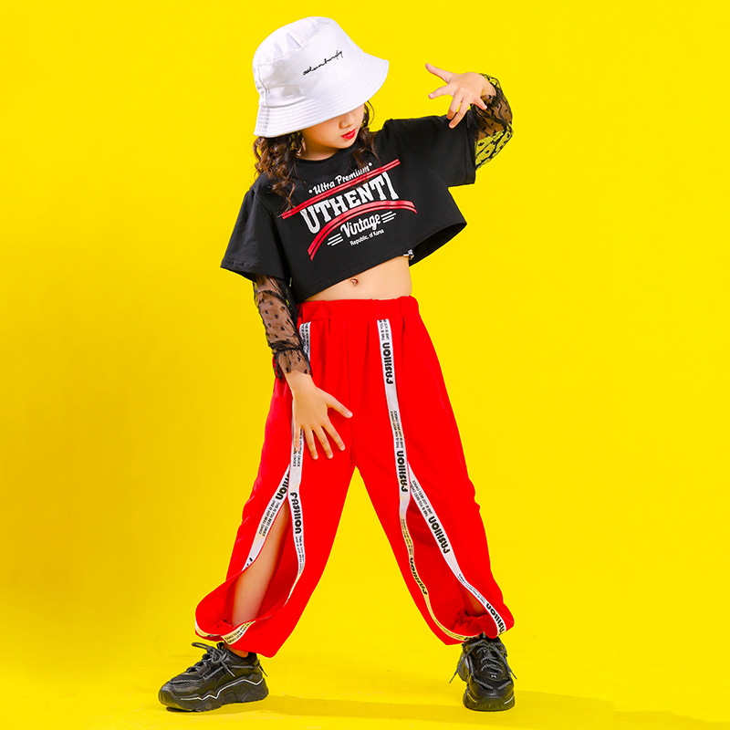 Bộ Trang Phục Nhảy Hip Hop Tay Dài Dành Cho Bé Gái
