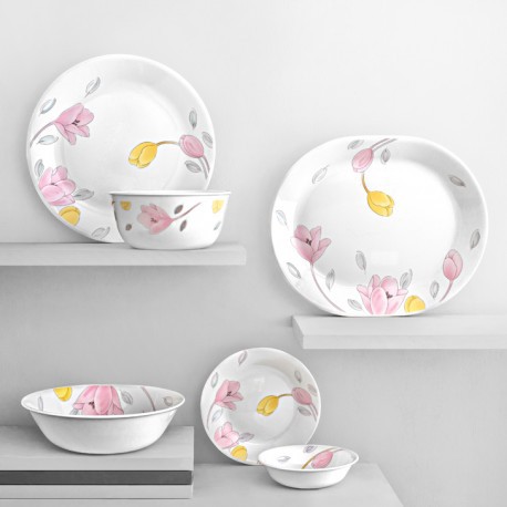 Đĩa thủy tinh lớn Elegant City Corelle 110-EC-LP 26cm (Tulip)