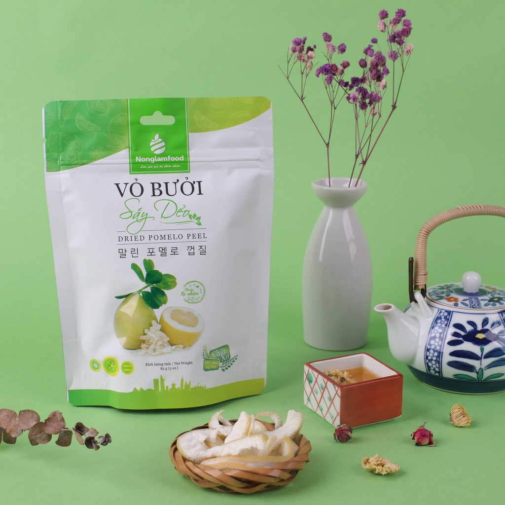 Vỏ Bưởi Sấy Dẻo Nonglamfood gói 85g | Ăn vặt giảm cân &amp; giữ dáng | Healthy Snack | Ăn vặt văn phòng