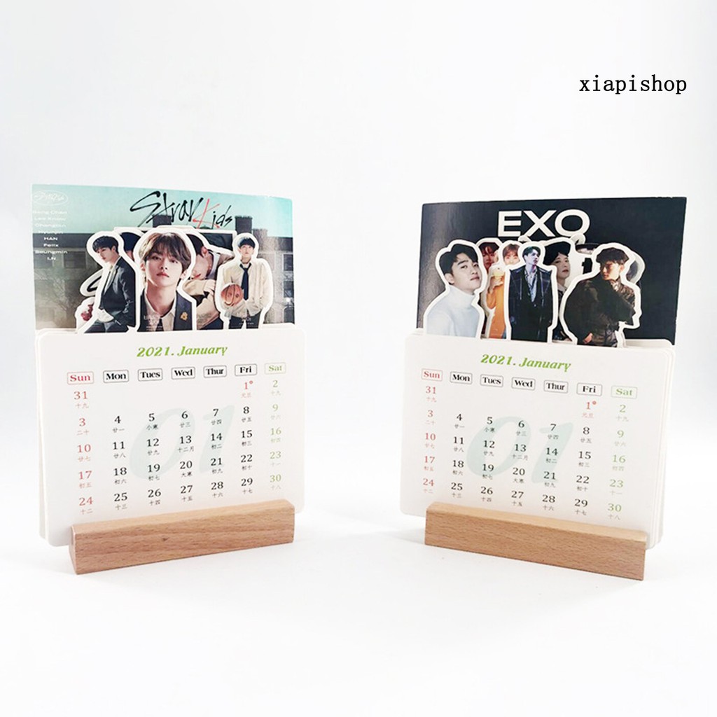 [HÀNG MỚI VỀ] 2021 BTS Blackpink NCT Seventeen EXO Stray Kids Calendar Desktop Decor Ornament