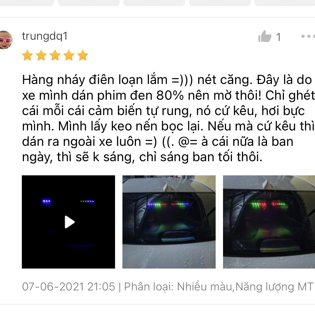 Đèn Led Cảnh Báo Gắn Đuôi Xe Hơi Sử Dụng Năng Lượng Mặt Trời 𝑭𝑹𝑬𝑬𝑺𝑯𝑰𝑷 cảm biến rung, có tới 14 kiểu nhấp nhá