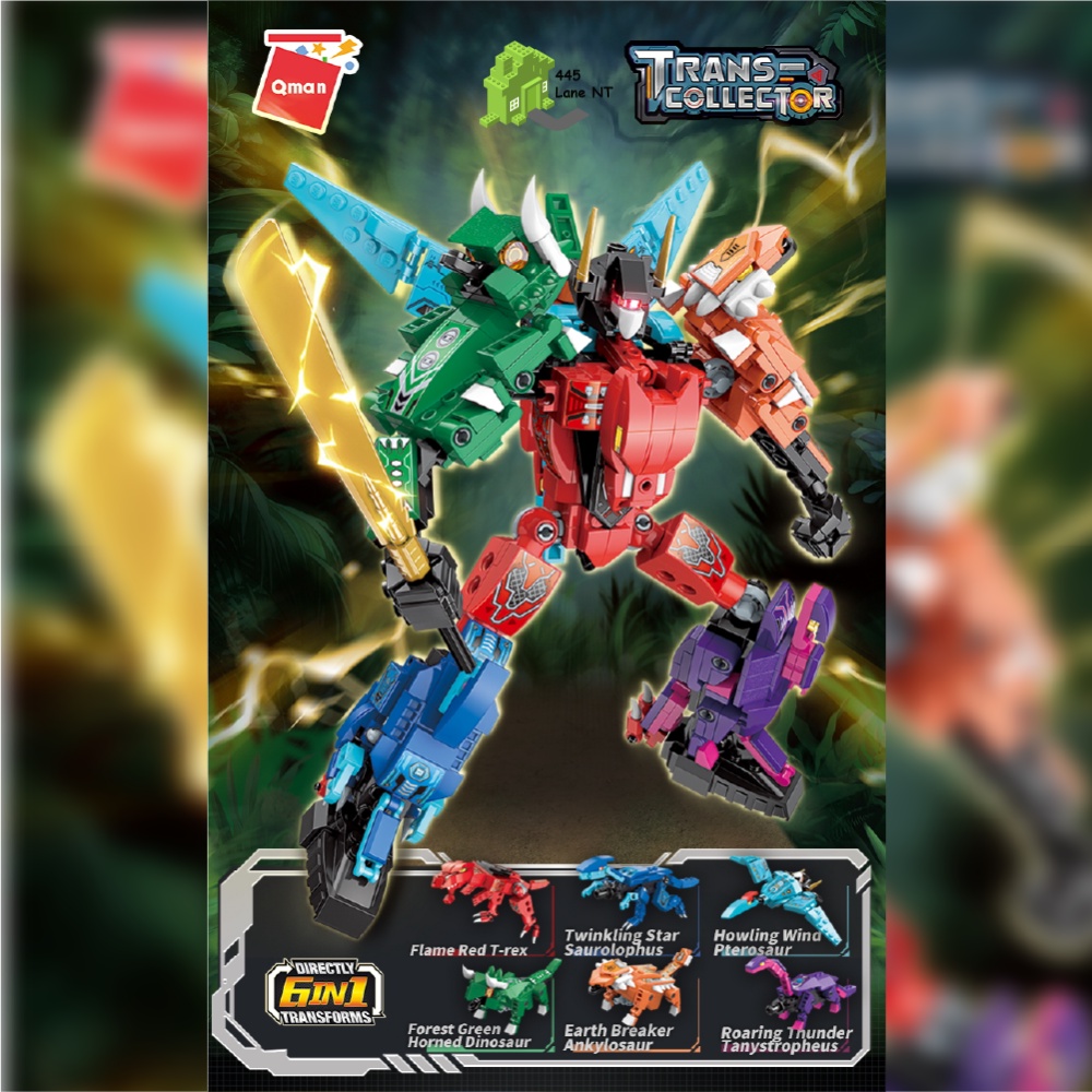 Lego Khủng Long Lắp Ráp Qman 41105 Robot Mech Dinosaur 6 Trong 1 Gồm 521 Chi Tiết Cho Trẻ Từ 6 Tuổi