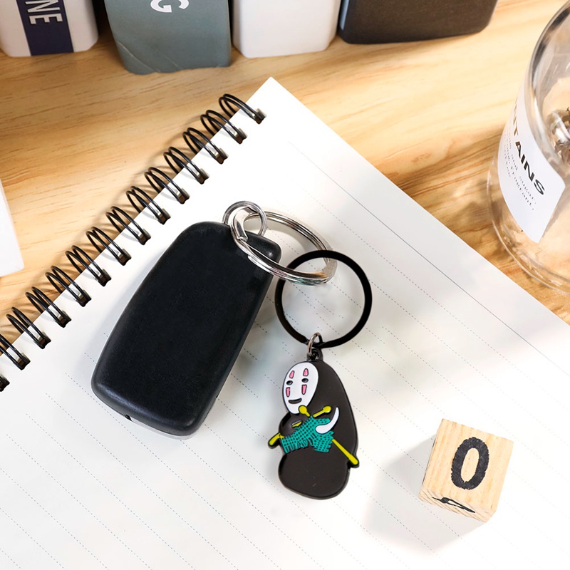 Móc khóa cặp đôi hình vô diện dễ thương