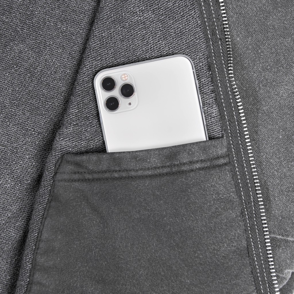 Áo Khoác Nỉ Dây kéo Acid Wash Fullzip Hoodie Gamble