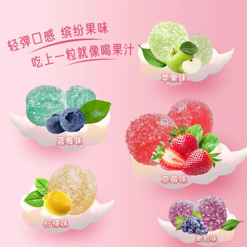 KẸO DẺO BAO ĐƯỜNG VỊ TRÁI CÂY ĂN VẶT NỘI ĐỊA