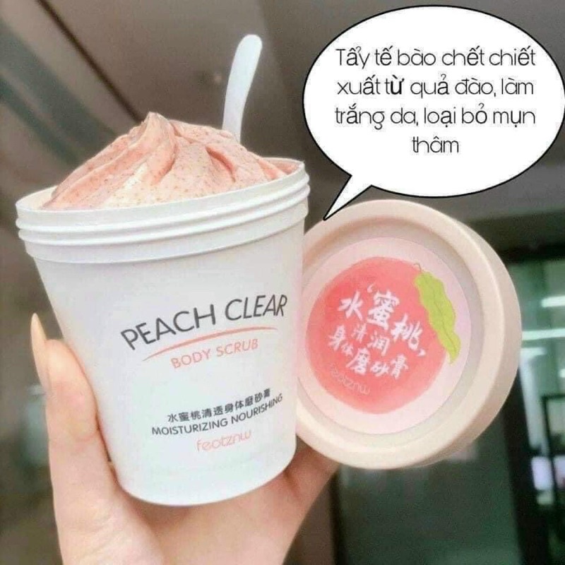 Tẩy Da Chết Kem Đào PEACH CLEAR tẩy da siêu sạch cực mịn