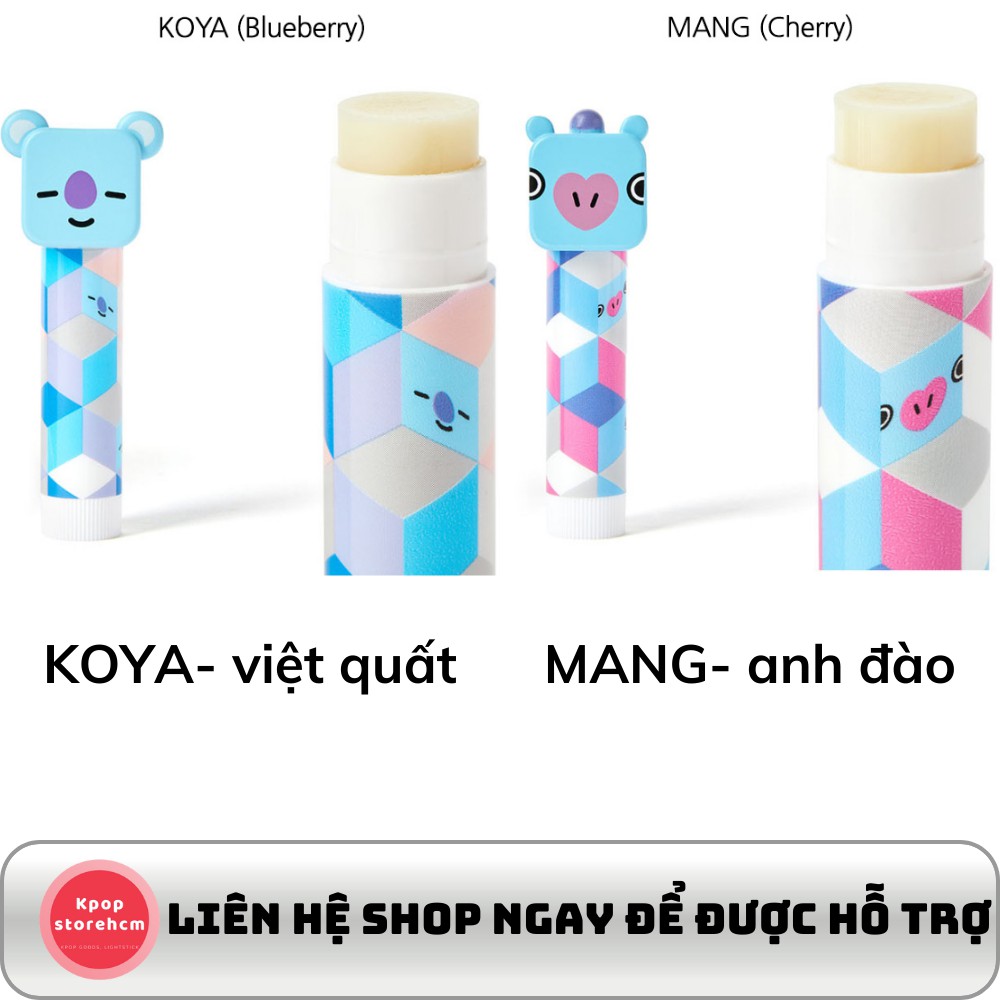 Son Dưỡng BT21 Figure Lip Balm BTS KPOPSTOREHCM chính hãng Hàn Quốc