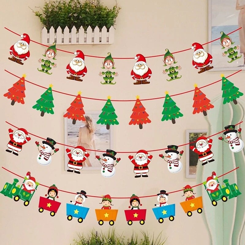 Dây treo nhiều hình bắt mắt trang trí giáng sinh dài 3m