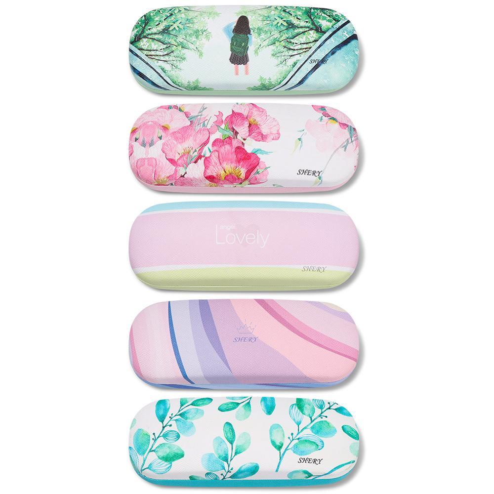 ORIENTLII Hộp Đựng Mắt Kính Cứng Họa Tiết Dễ Thương Giá Đỡ