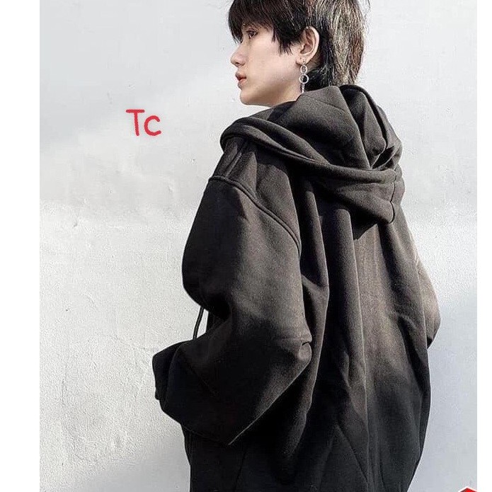 Áo Khoác Hoodie Nỉ Trơn Có Mũ Nhiều Màu Unisex Nam Nữ Form Rộng Ulzzang KN05