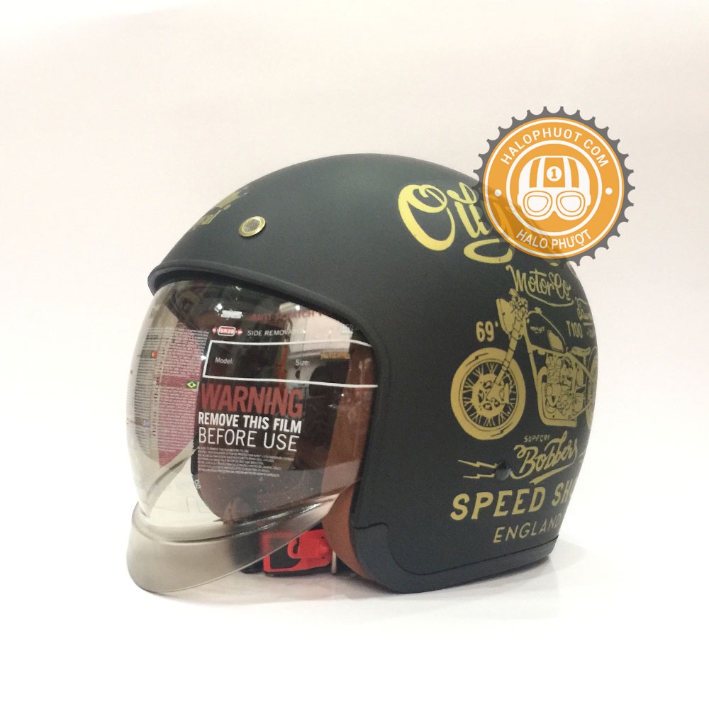 [Chính hãng] Nón bảo hiểm kính âm Royal M139 V5 đen (tặng balo rút)