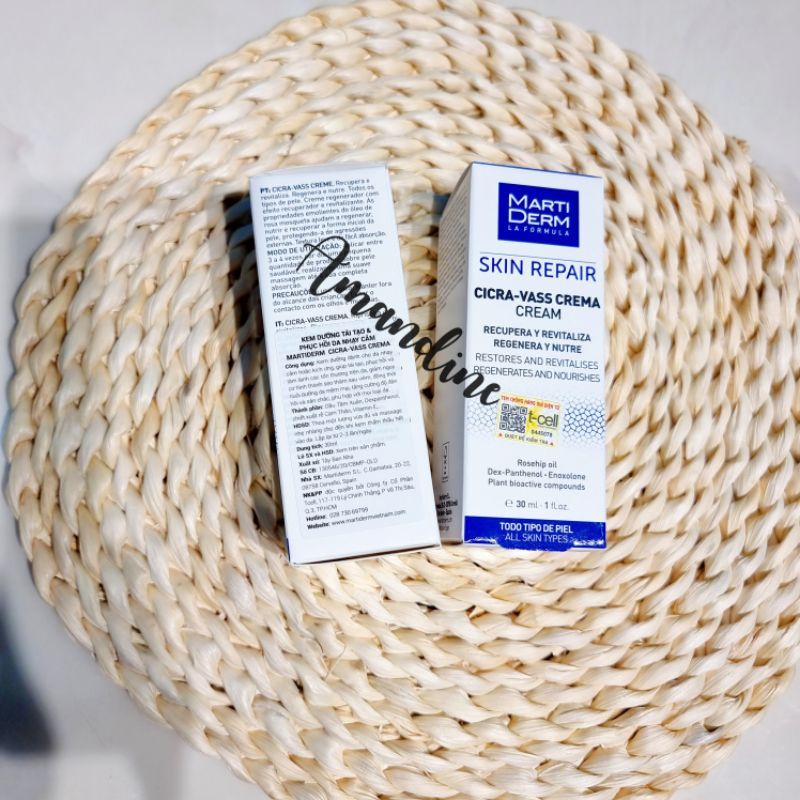 MartiDerm Skin Repair Cicra Vass Cream Kem B5 tái tạo & phục hồi da.