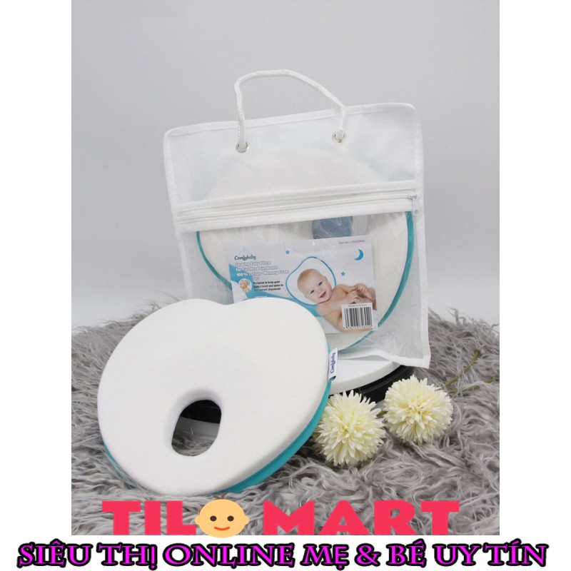 Gối chống lõm đầu cho bé hình trái tim dùng cho trẻ từ sơ sinh Comfybaby