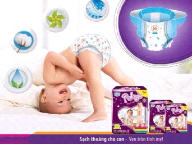 Combo 72 miếng tã quần size L Thạch thảo Papy's + KM bvs cho mẹ