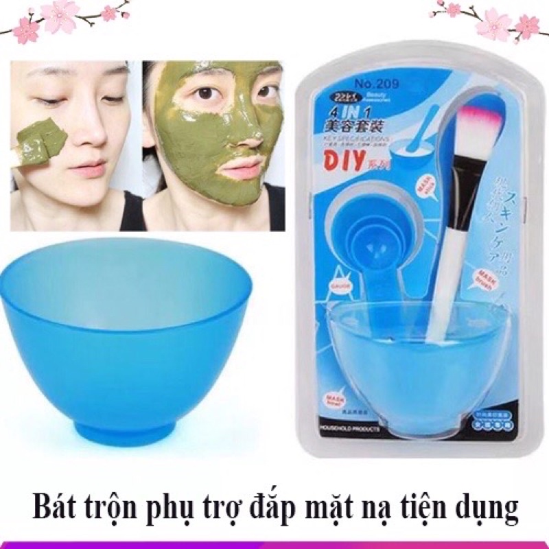 Bộ Bát Trộn Mặt Nạ 6 Chi Tiết , Dụng Cụ Trộn Mặt Nạ Chăm Sóc Da Tiện Lợi