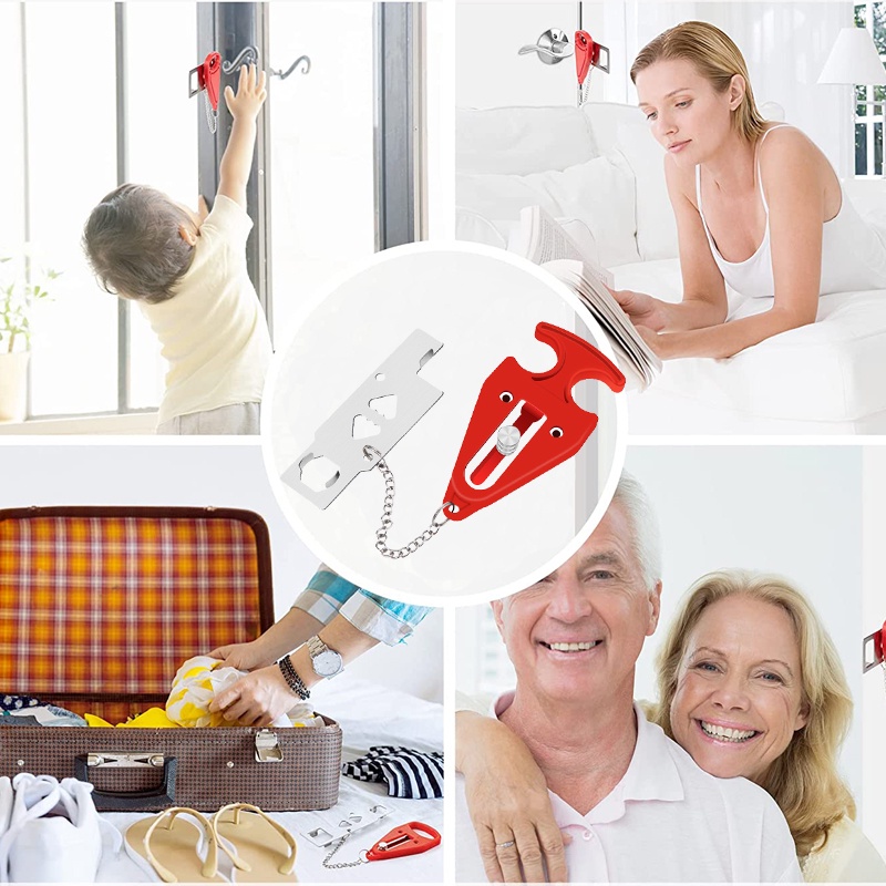 Khóa Chặn Cửa Bằng Kim Loại Chống Trộm Bảo Vệ Sự Riêng Tư Cho Khách Sạn