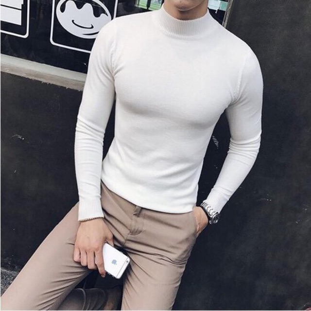 Áo len Nam cổ 3 phân