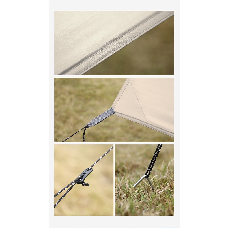 Tấm mái hiên CAMEL CROWN che nắng chống mưa ngoài trời dáng vuông kích thước 3x3m tiện lợi